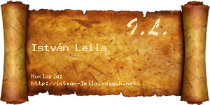 István Leila névjegykártya